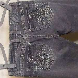 Miss Me Black Wash Boot Cut Jeans 28